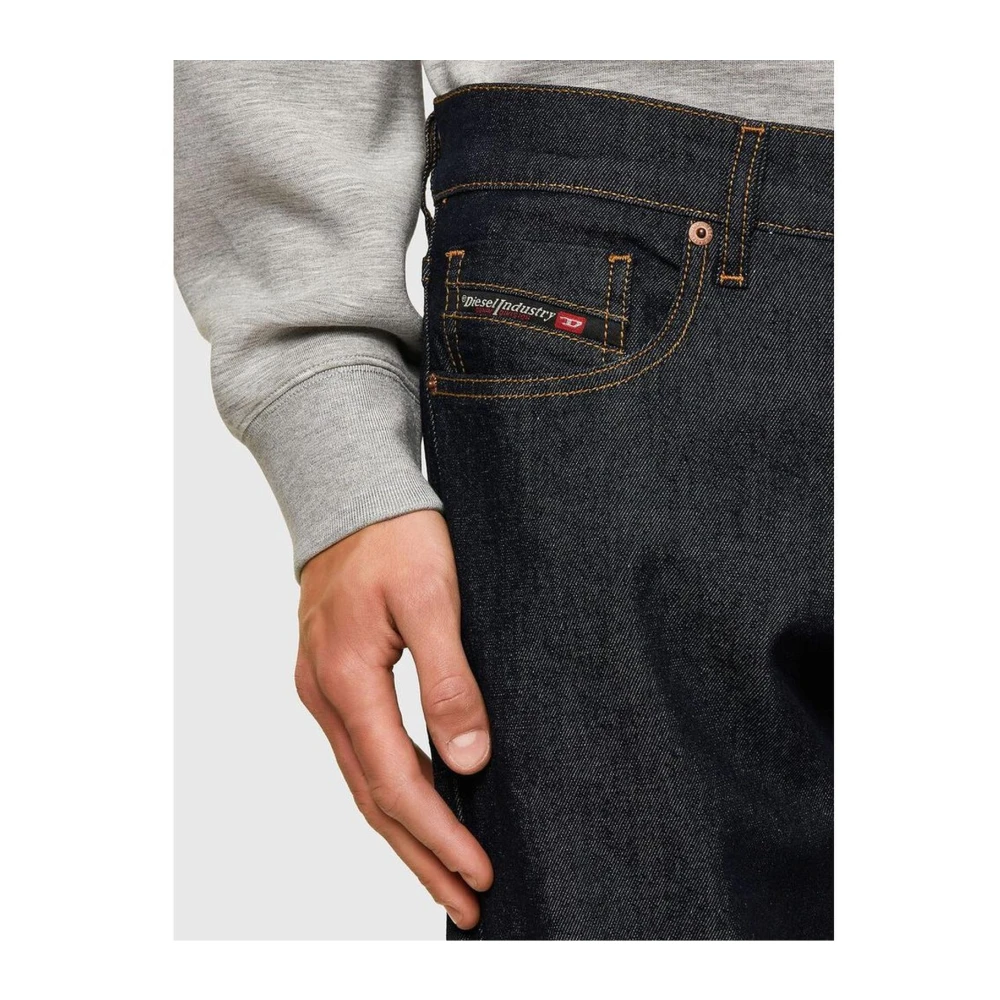 Diesel Donkerblauwe Five-Pocket Denim Jeans Blue Heren