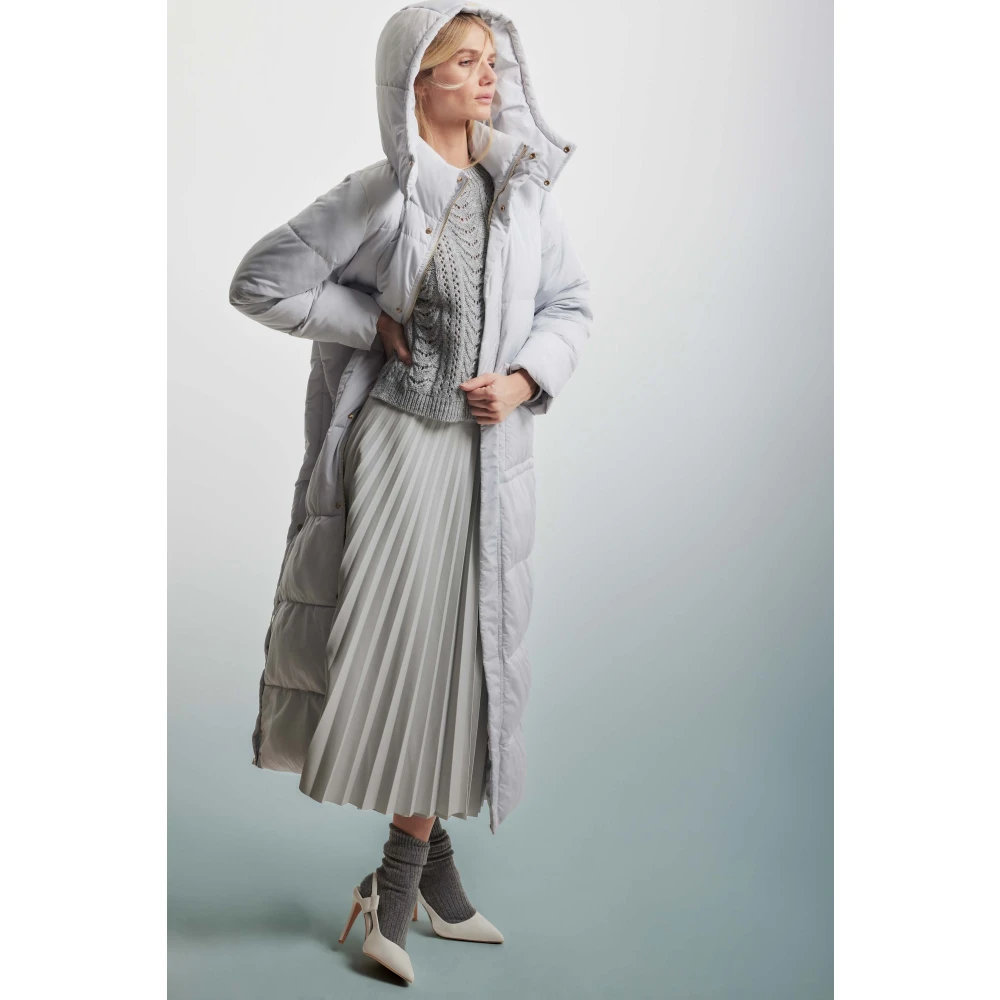 Kocca Gewatteerde donsjas met afneembare capuchon Gray Dames