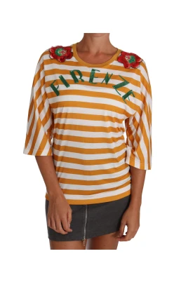 FIRZE Blommig Paljetter T-shirt