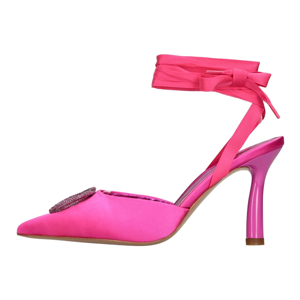 Emanuelle Vee Femme Rose - Satin Slingback Escarpins - Chaussures - Taille: 38 Eu