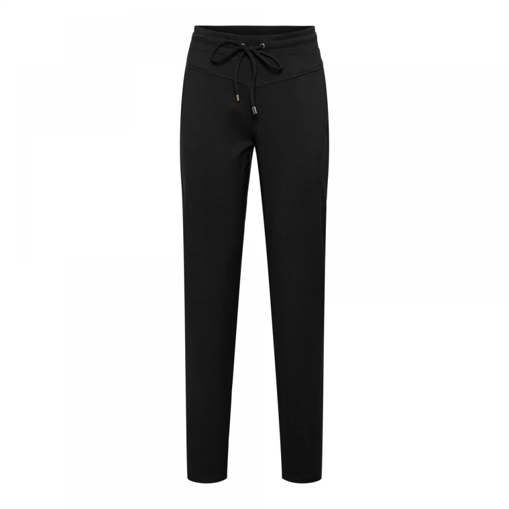 &Co Woman Smalle pasvorm herenbroek Black Dames