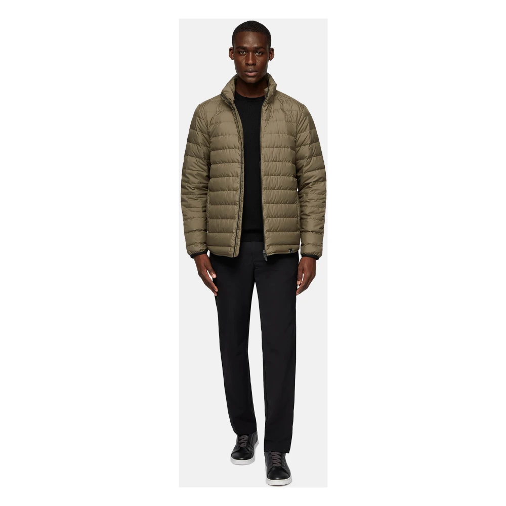 Boggi Milano Quilted Nylon Echt Dons Bomberjack Green Heren