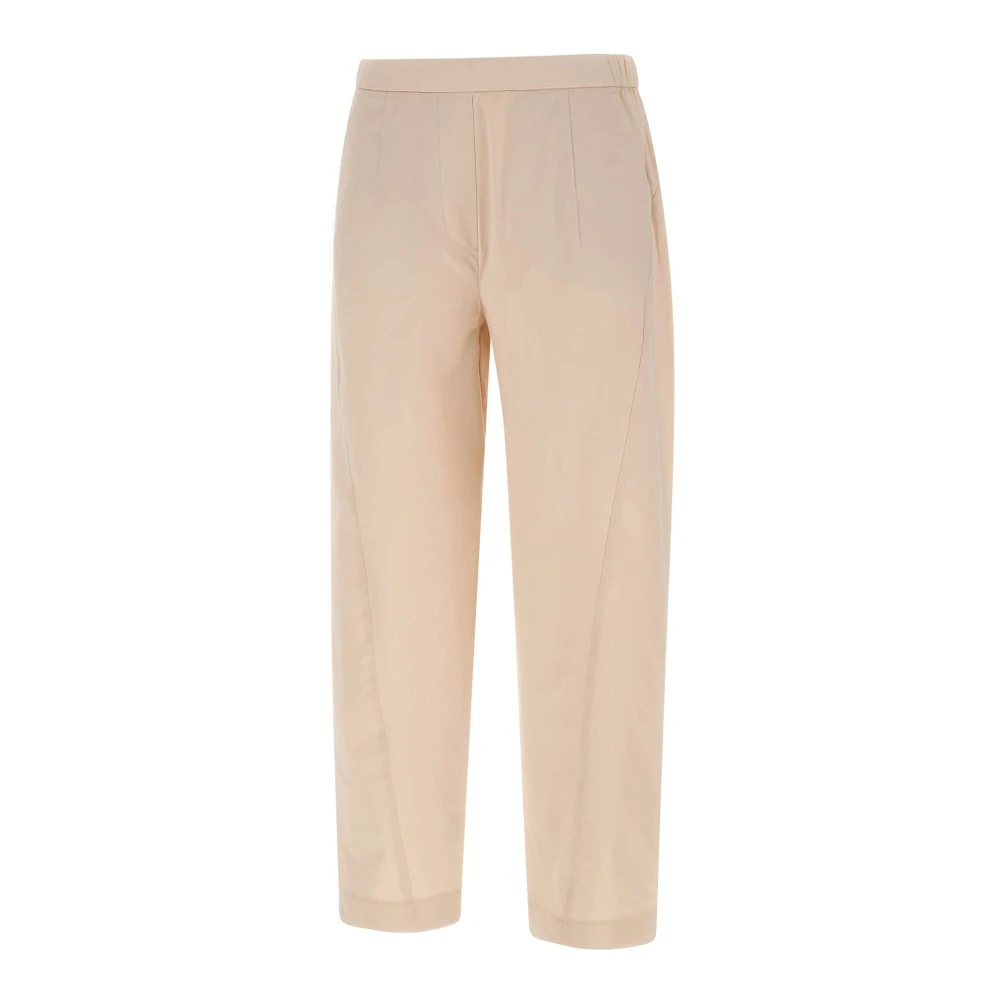 Elena Mirò Women's Beige Straight Trousers - Straight Trousers - S - Trousers
