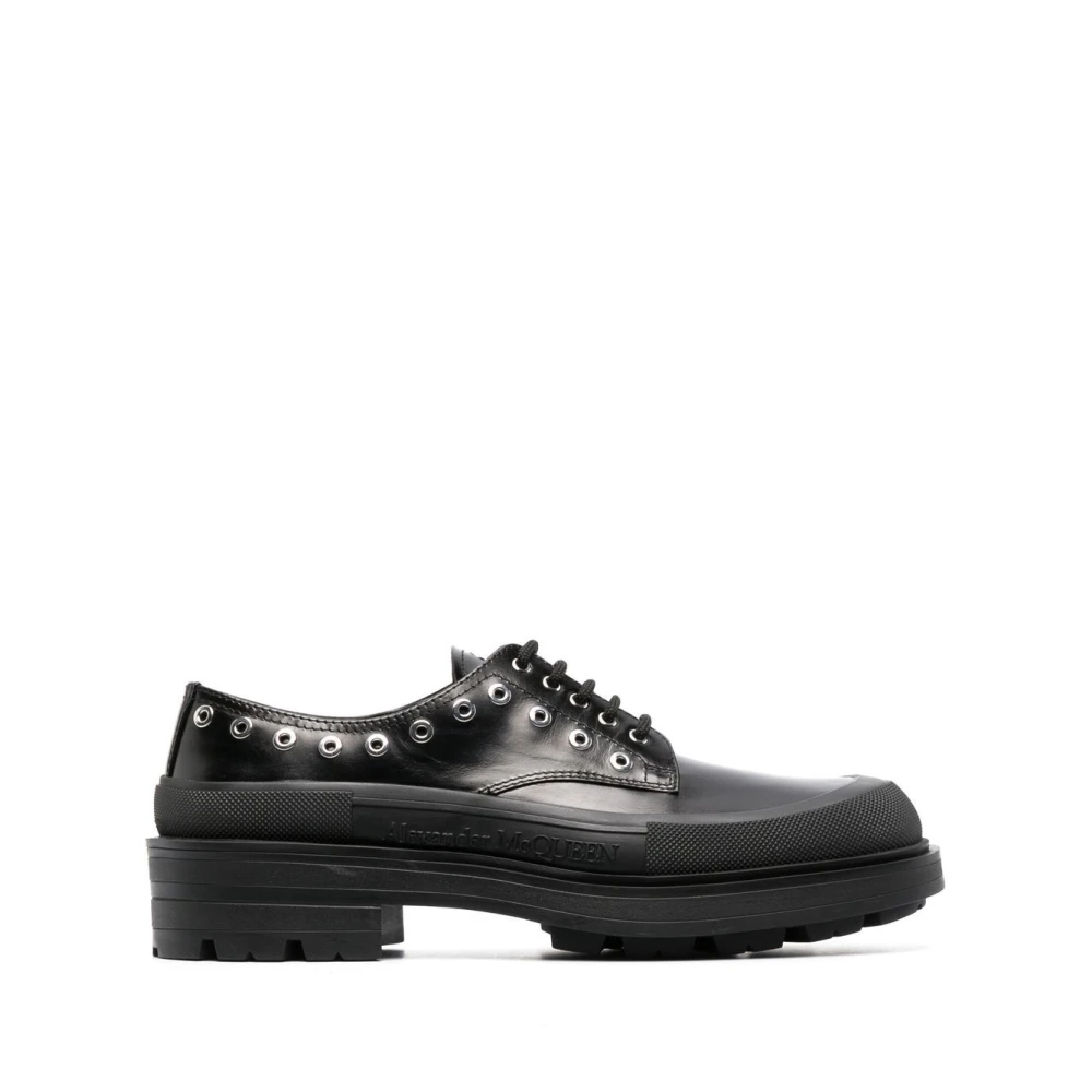 Alexander Mcqueen Men's Black Chunky-Sole Derby Shoes - Laced Shoes - 7 Uk - Shoes