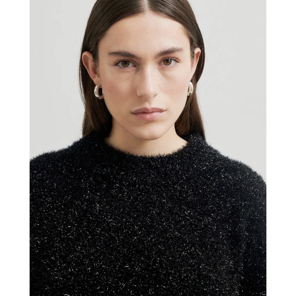 Second Female Lamilla Knit O-Neck Pullover Second Dames Gray Dames