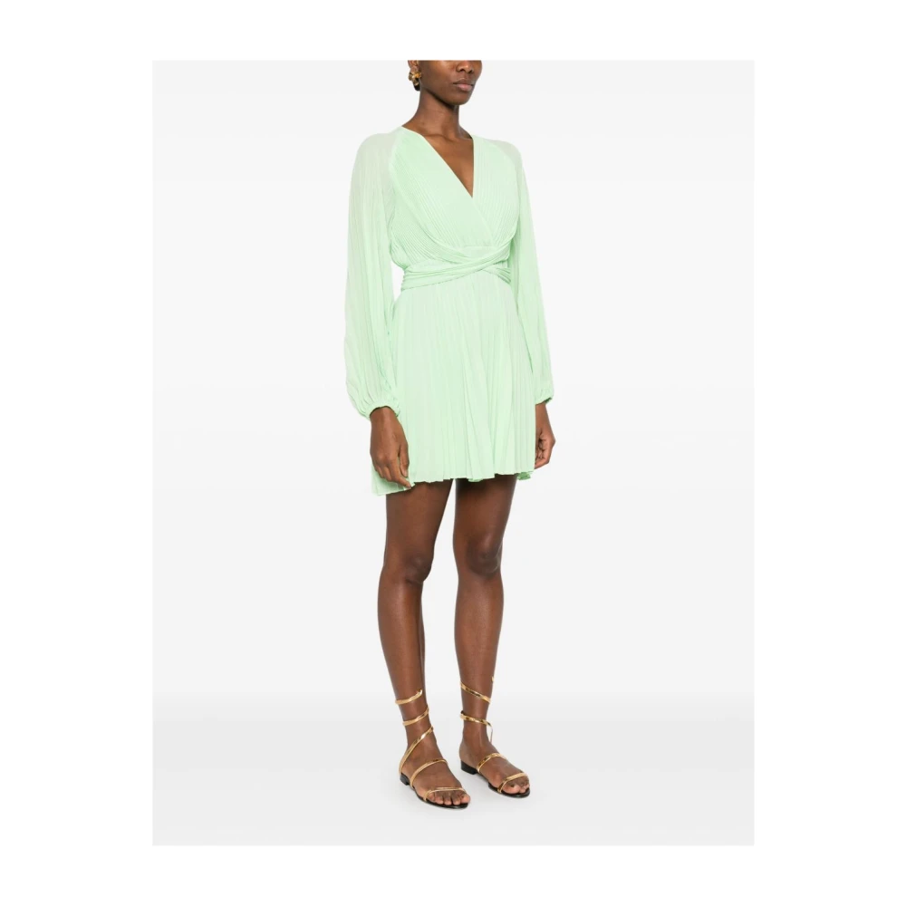 Twinset Groene Jurk met Elastische Manchetten Green Dames