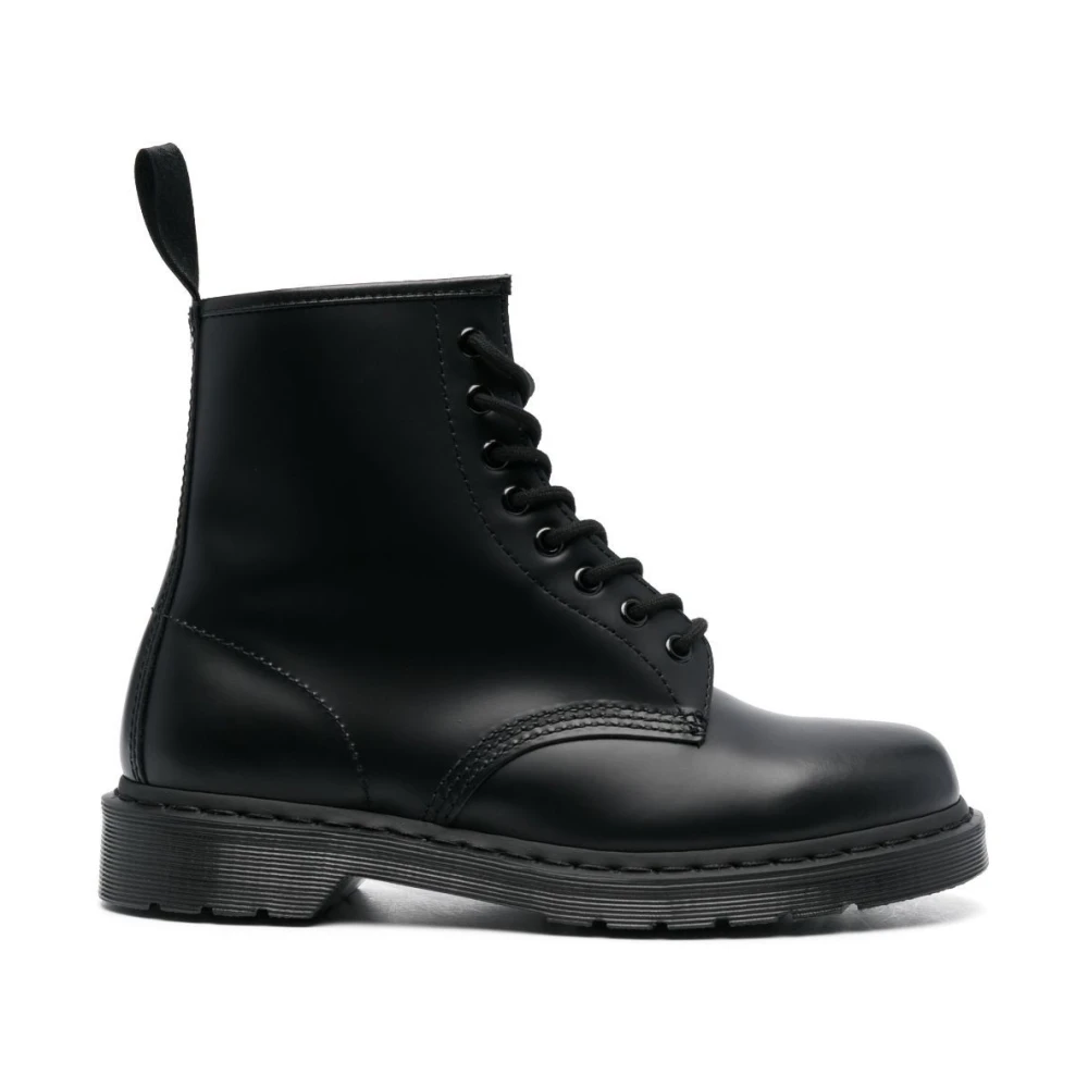 Dr. Martens Black Lace-Up Boots, Male, 9 Uk, Classic Leather Boots