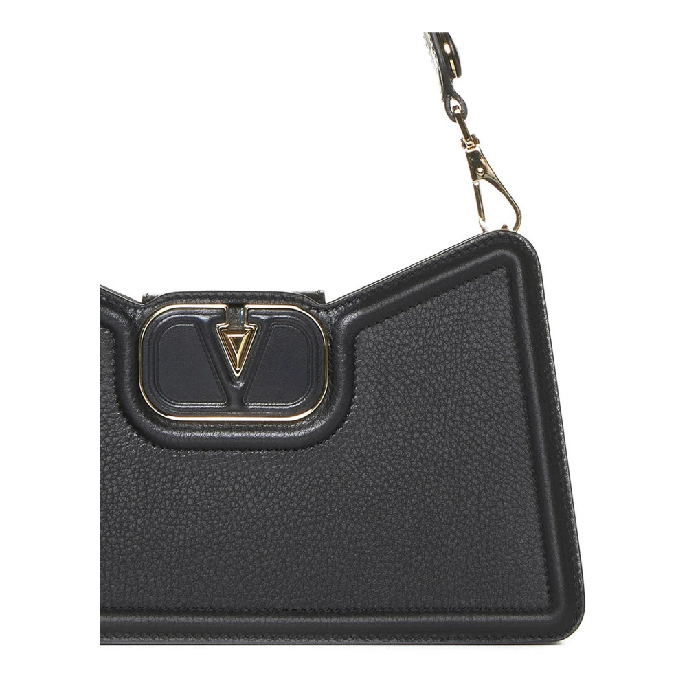Valentino Garavani Zwarte VLogo Schoudertas Black Dames