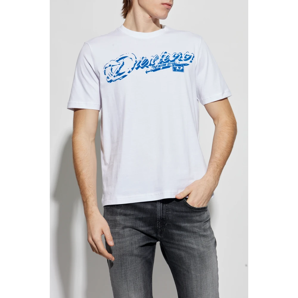 Diesel T-shirt T-Adjust-R7 White Heren