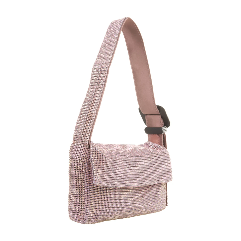 Benedetta Bruzziches Kristal Metalen Mesh Schoudertas Pink Dames