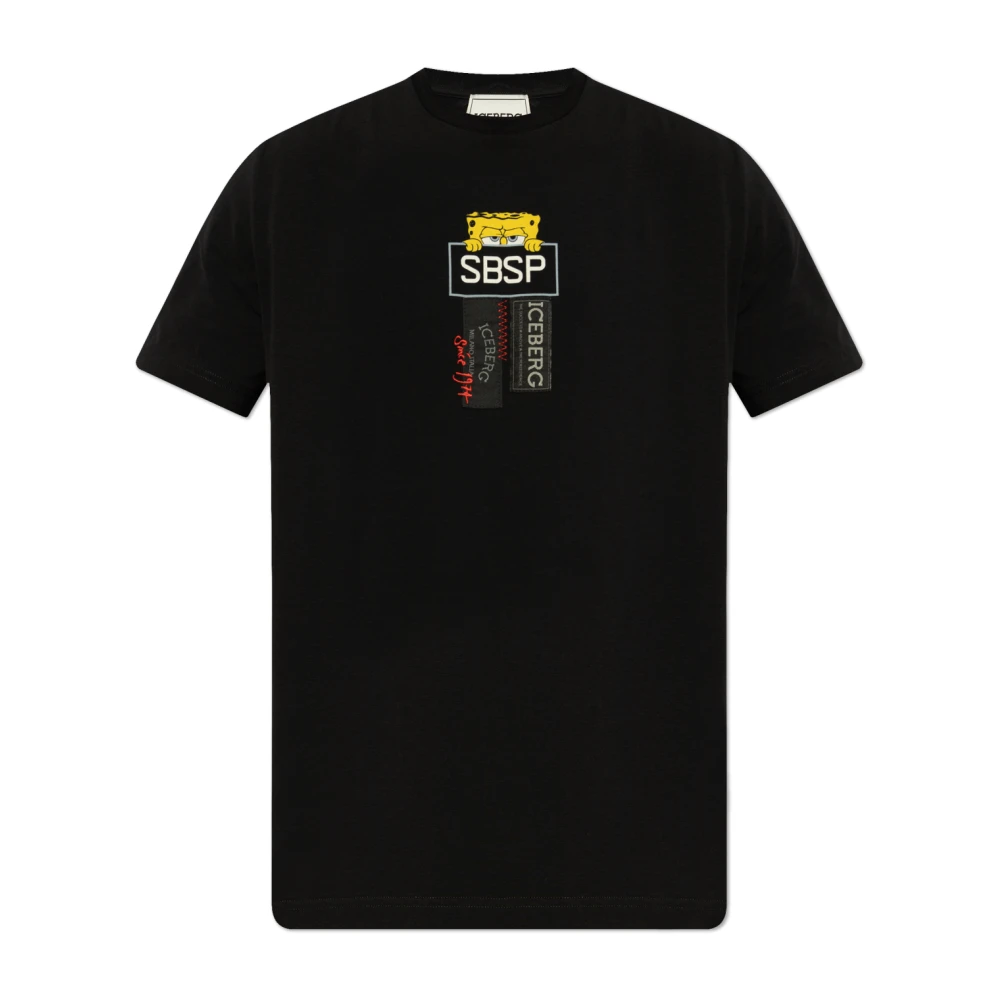 Iceberg - Tops > T-Shirts - Black - Iceberg - Modalova