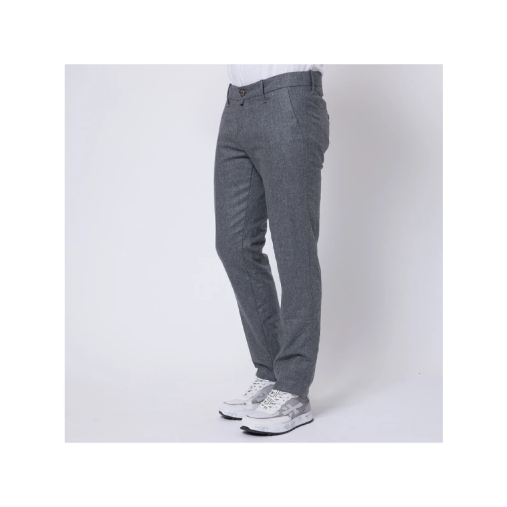 Jacob Cohën Grijze Flanellen Slim Fit Broek Gray Heren