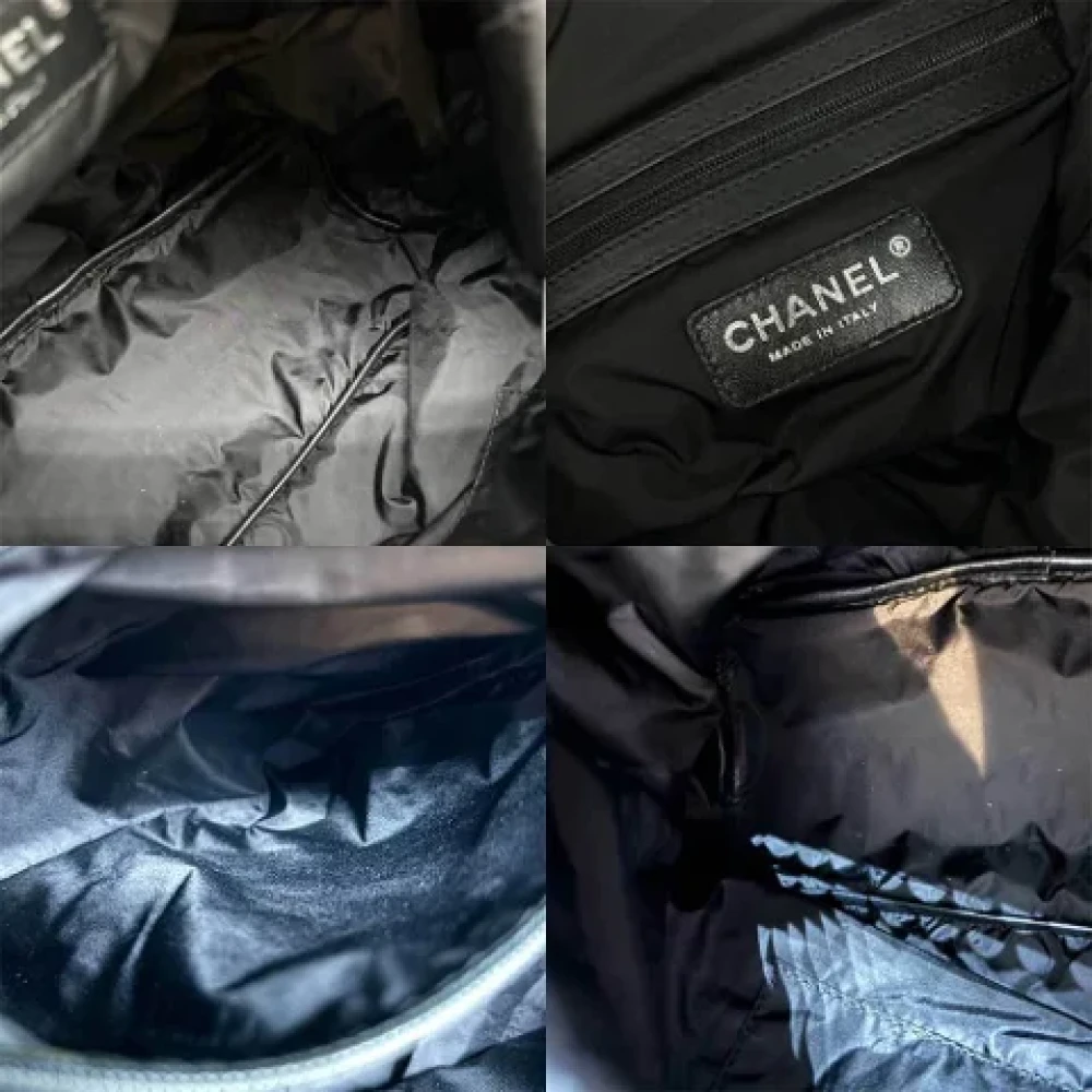 Chanel Vintage Pre-owned Nylon shoulder-bags Black Dames