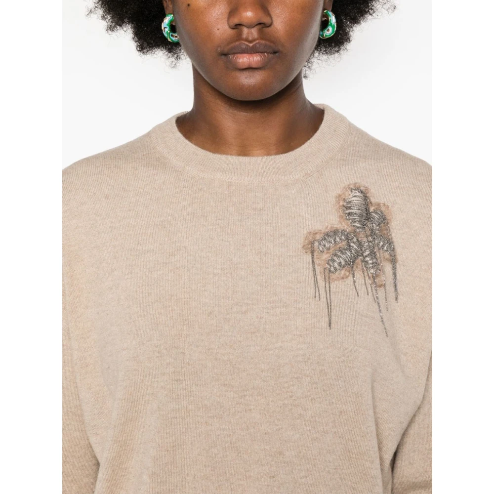 BRUNELLO CUCINELLI Beige Sweatshirt Aw24 Damesmode Beige Dames