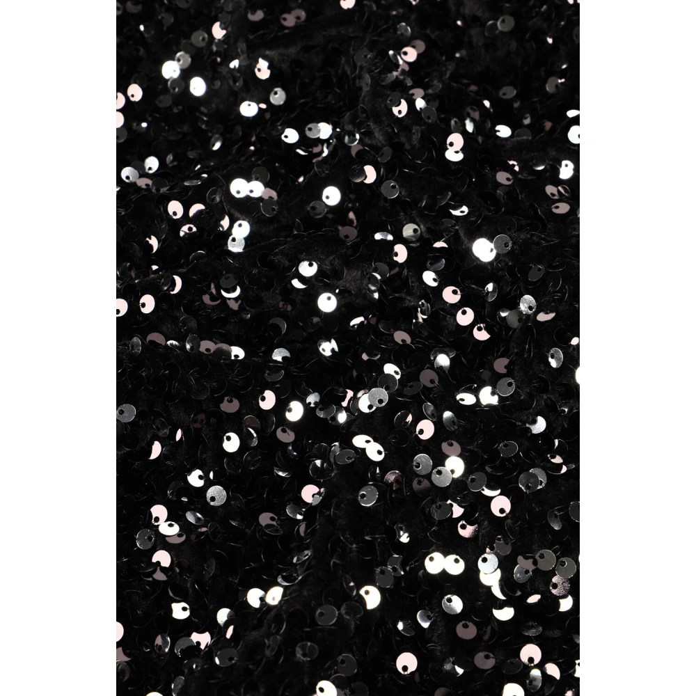 Amaya Amsterdam Zwarte Glitter Pailletten Blouse Yara Top Black Dames