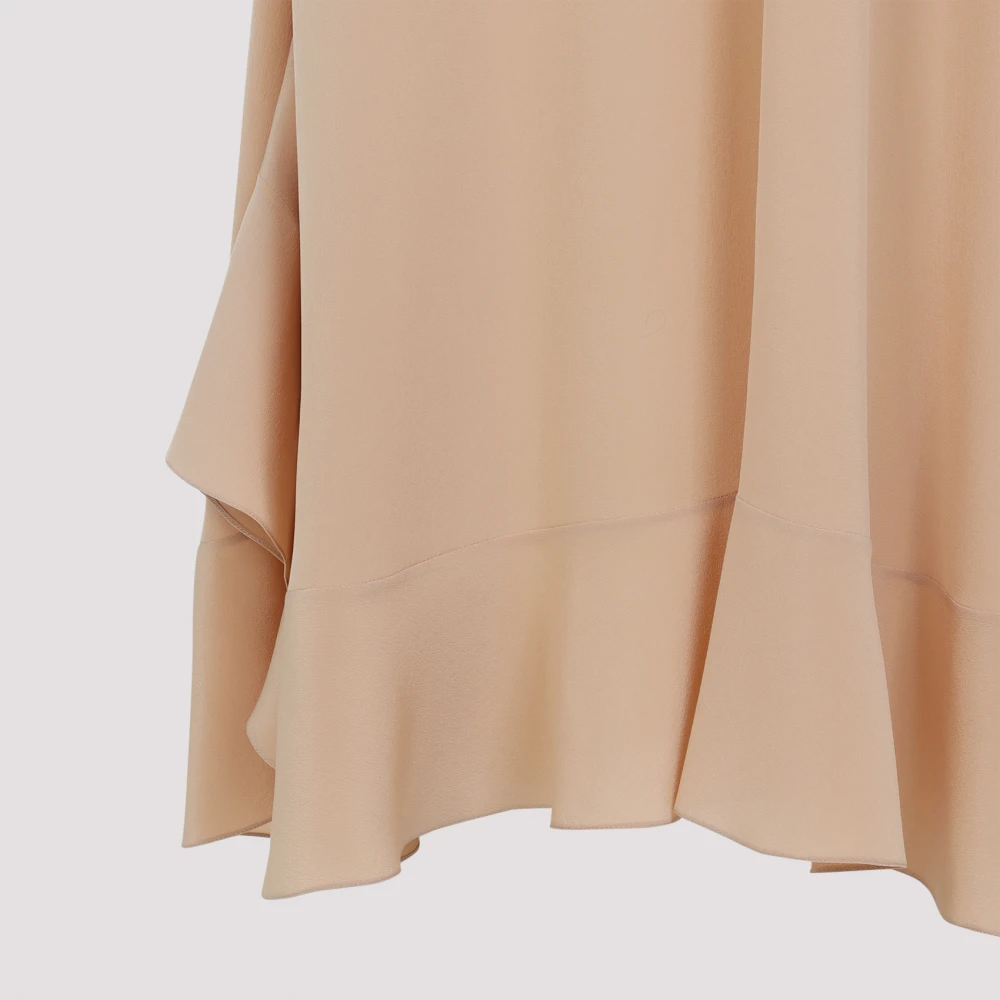 Chloé Zijden Nude & Neutrals Jurk Beige Dames