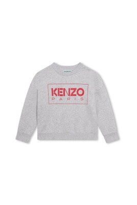 filles-sweatshirt-gris-avec-logo