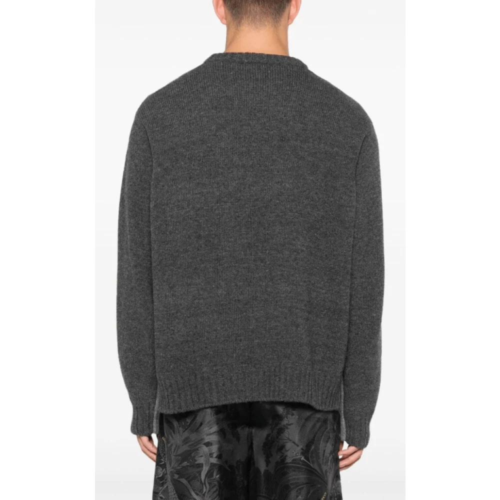 Gucci Tweekleurige Trui van Wol en Kasjmier Gray Heren