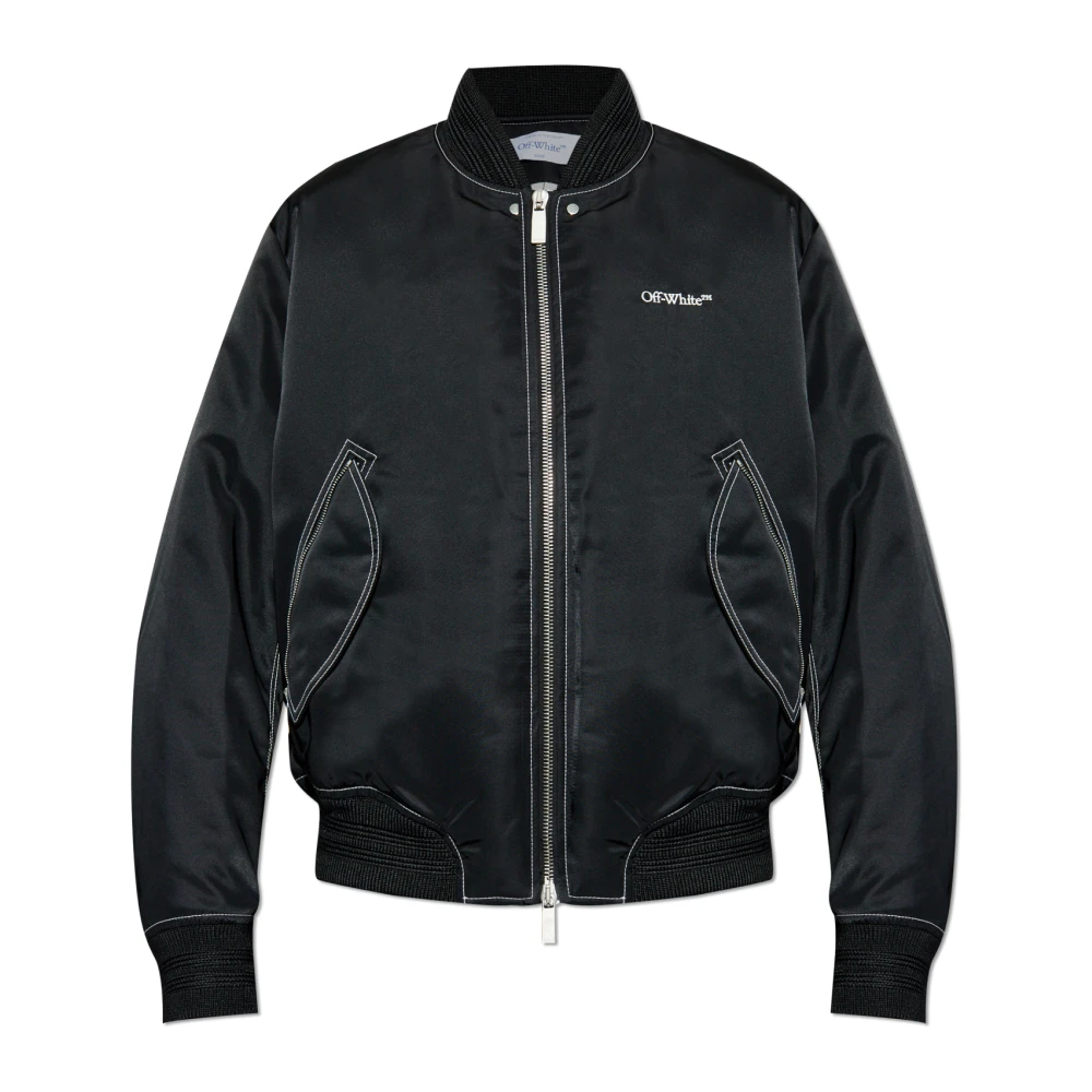 Off White Jas met logo Black Heren