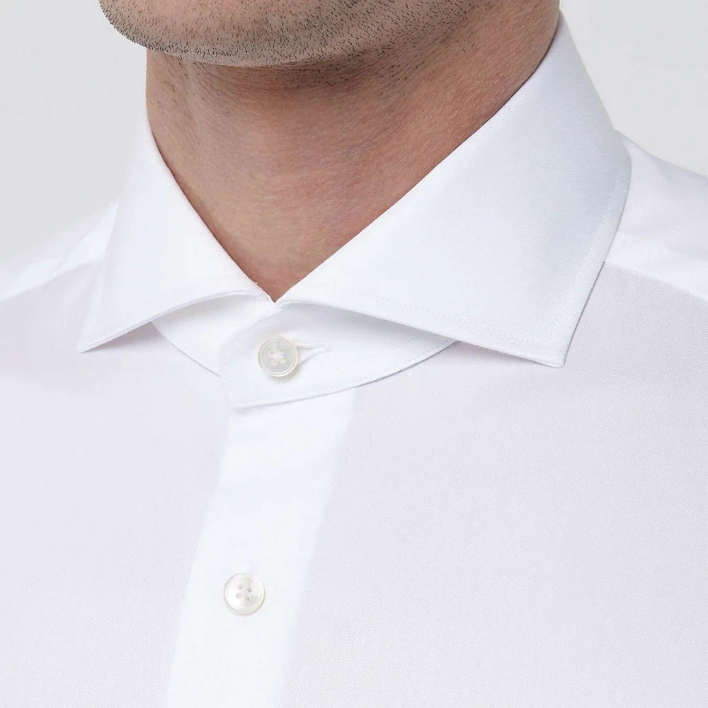 Xacus Tailor Fit Reis Shirt Wit White Heren