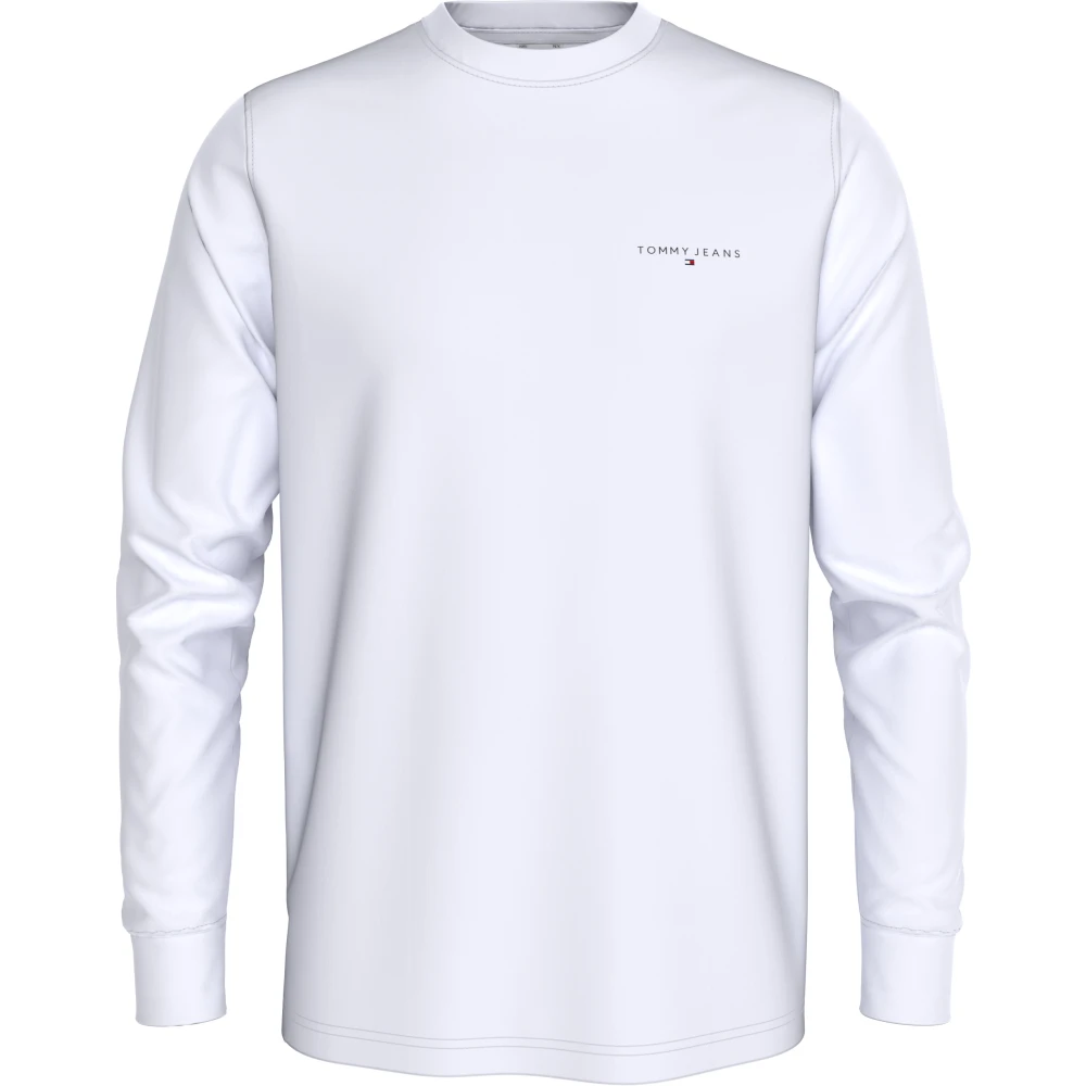 Tommy Jeans Witte longsleeve YBR Print Tee White Heren