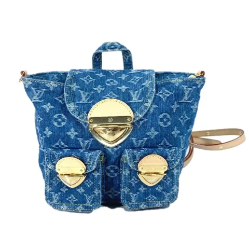 Louis Vuitton Vintage Pre-owned Denim louis-vuitton-bags Blue Dames