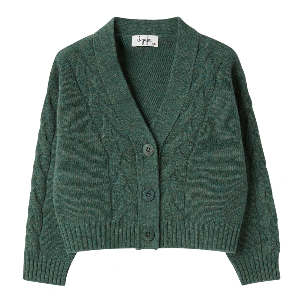 Il Gufo Boys Green Kids Cardigans, 2 Y, Maglia Cardigan