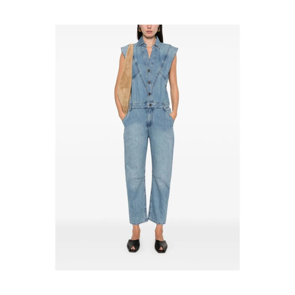 BA&SH Figo Jumpsuit Blue Dames
