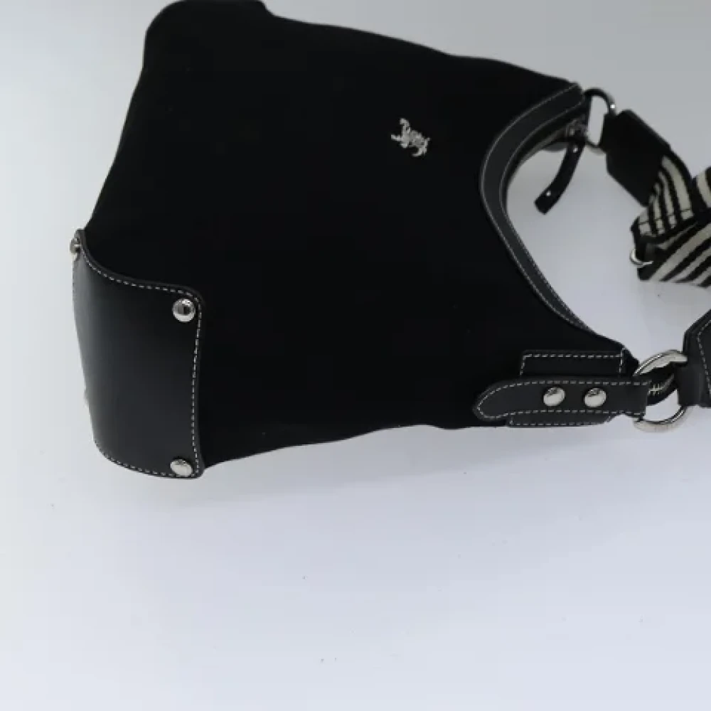 Burberry Vintage Pre-owned Canvas shoulder-bags Black Dames