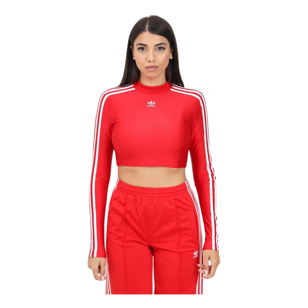 adidas Originals Rode 3-Stripes Sporttop Red Dames