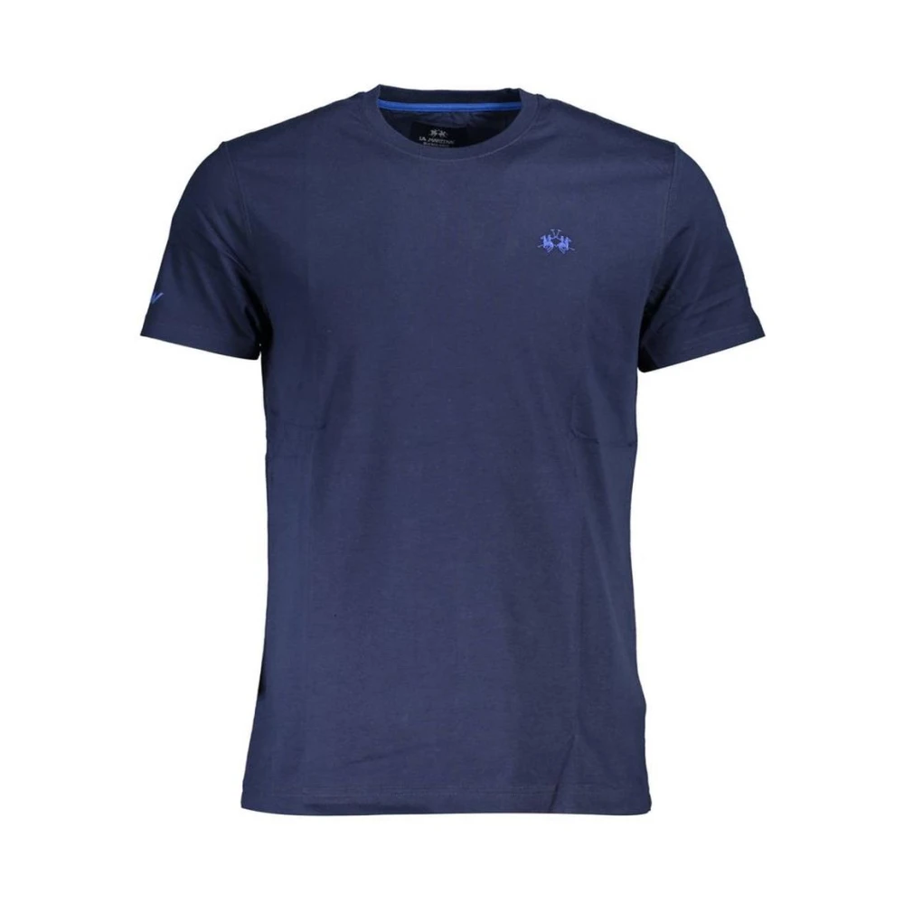 La Martina Men's Blue Embroidered Tee