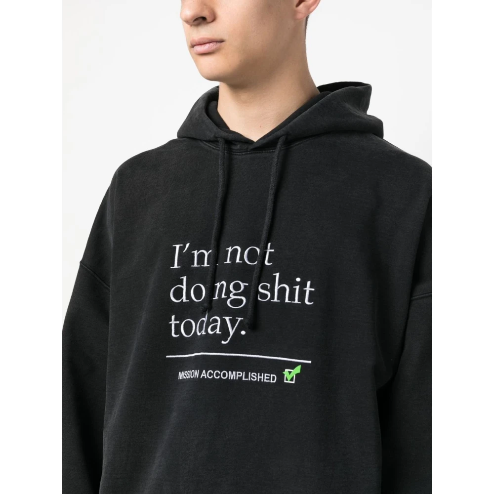 Vetements Zwarte Hoodie voor Mannen en Vrouwen Black Heren
