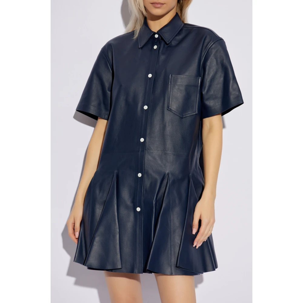Marni Leren jurk Blue Dames
