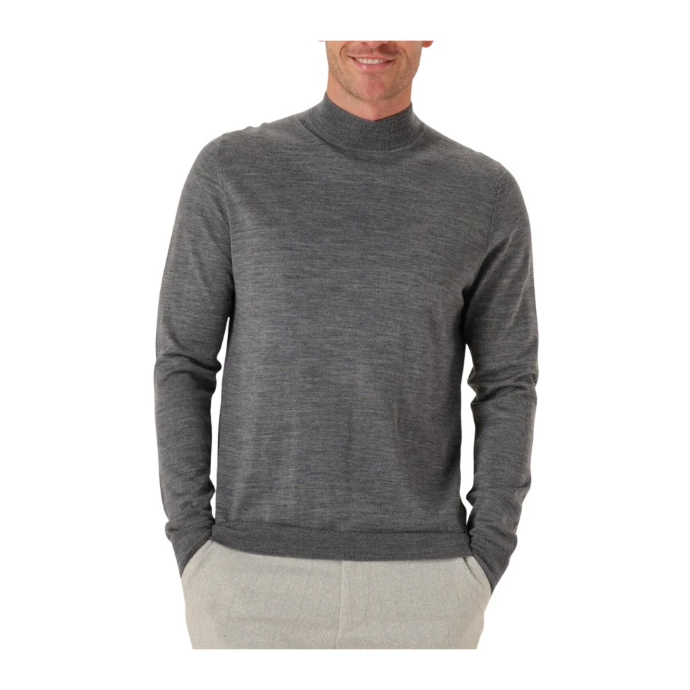 Profuomo - Grauer Mock Neck Merino Pullover - Knitwear - Herren - Grau - S - Bild 3