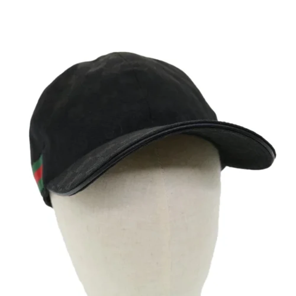 Gucci Vintage Pre-owned Canvas hats Black Dames