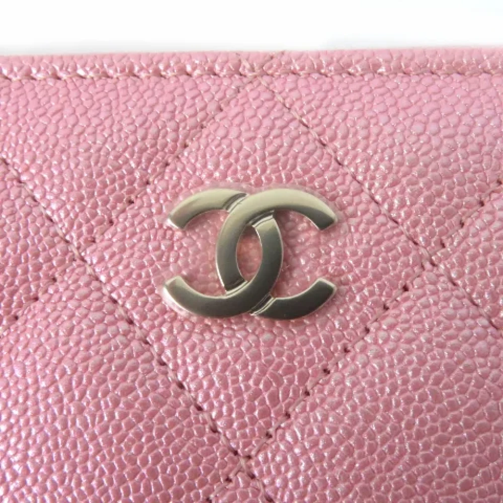 Chanel Vintage Pre-owned Leather wallets Pink Dames