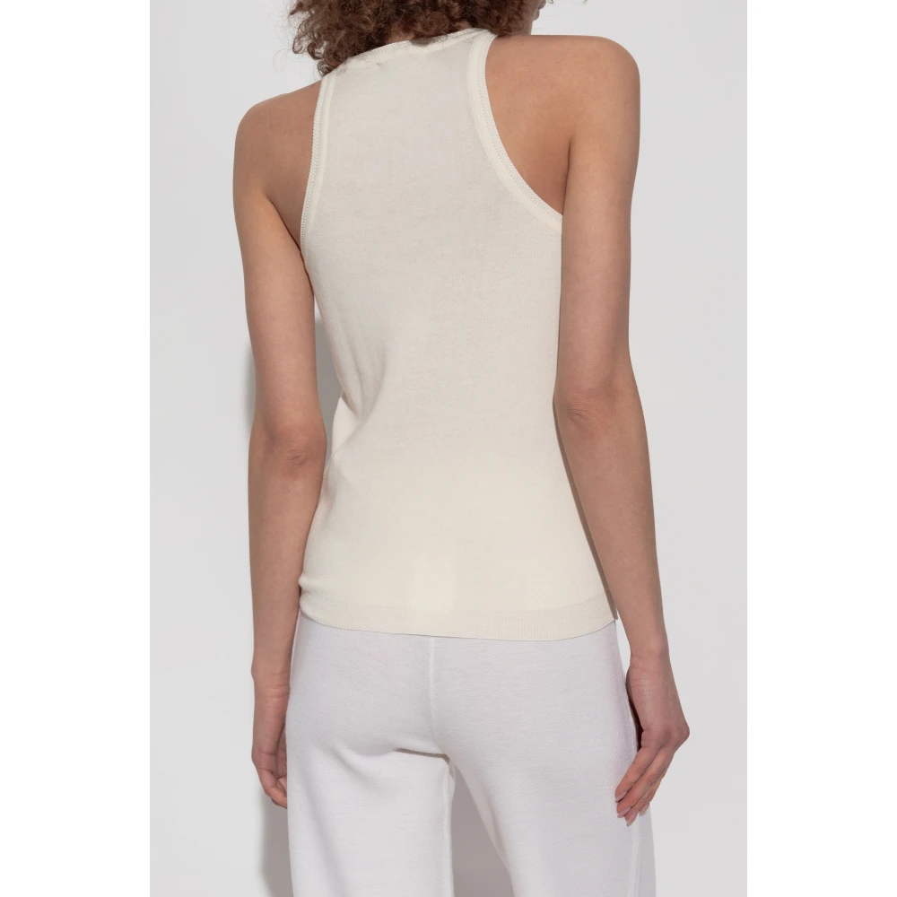Max Mara Mouwloze top 'Arnes' Beige Dames