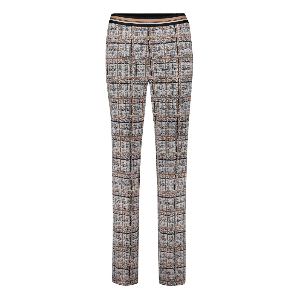 Betty Barclay Slim Fit Geruite Broek Gray Dames