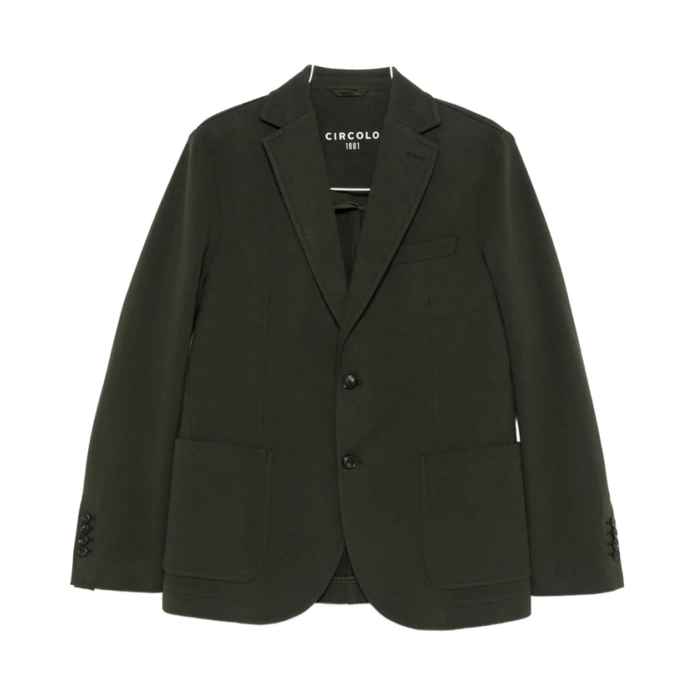 Circolo 1901 Men's Green Jacket With Application - Blazers - S - Jackets