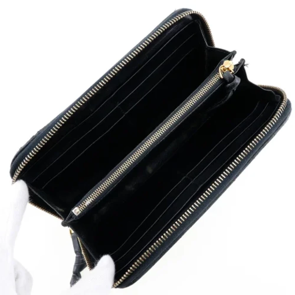 Bottega Veneta Vintage Pre-owned Leather wallets Black Dames