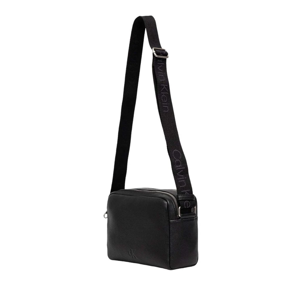 Calvin Klein Jeans Zwarte Polyethyleen Handtas Herfst Winter Collectie Black Dames