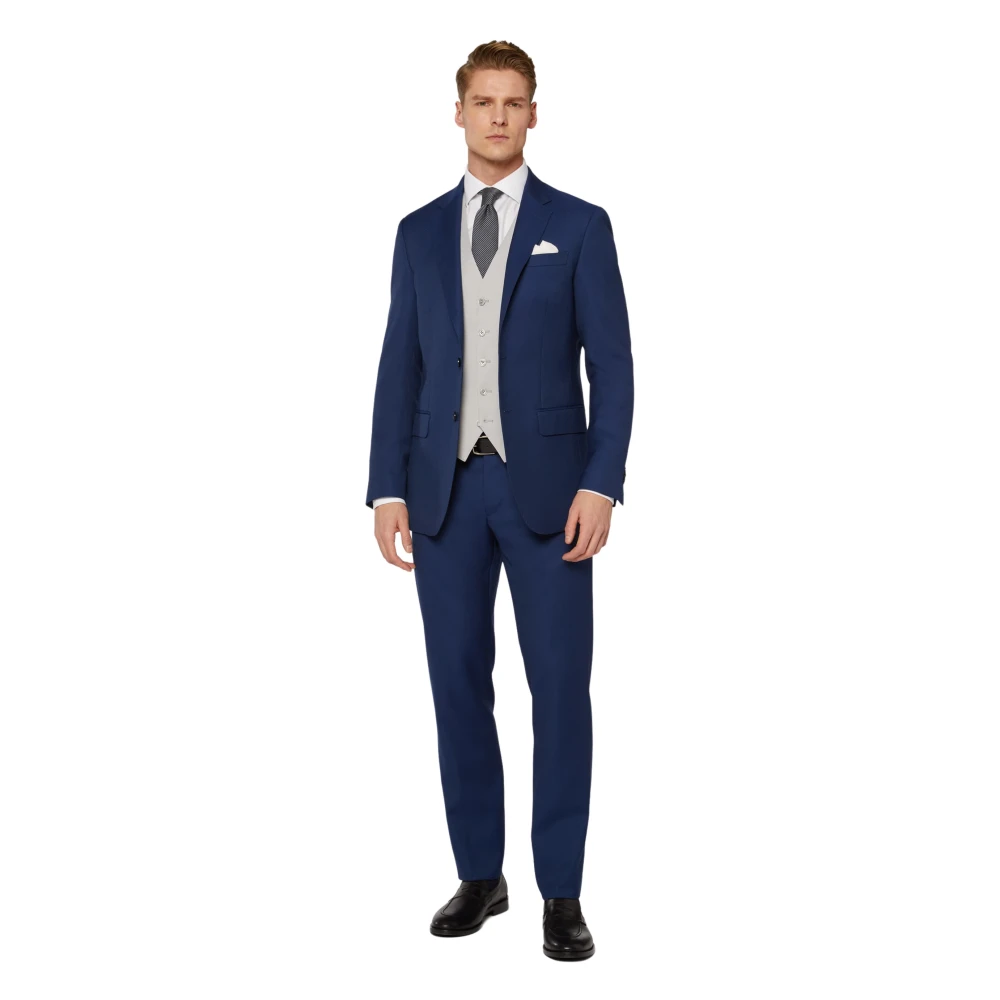Boggi Milano Pak Zuivere Wol Blue Heren