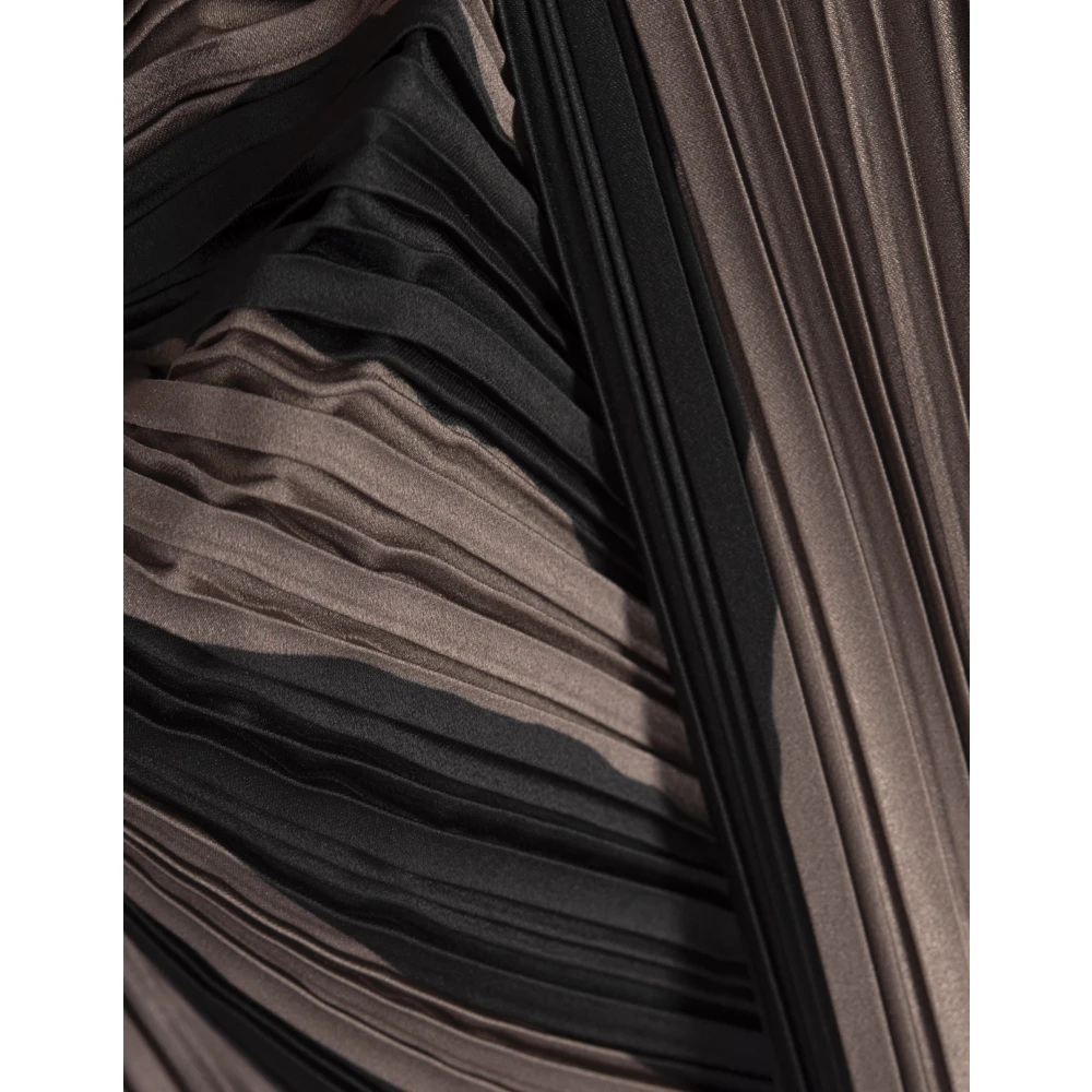 Lanvin Gedrukte Geplooide Straight-Leg Broek Black Dames