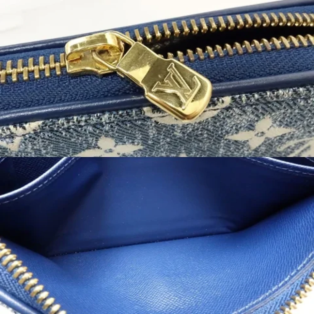 Louis Vuitton Vintage Pre-owned Denim wallets Blue Dames