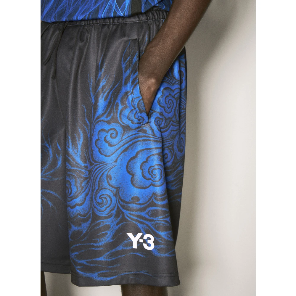 Y-3 Grafische Logo Print Shorts Multicolor Heren