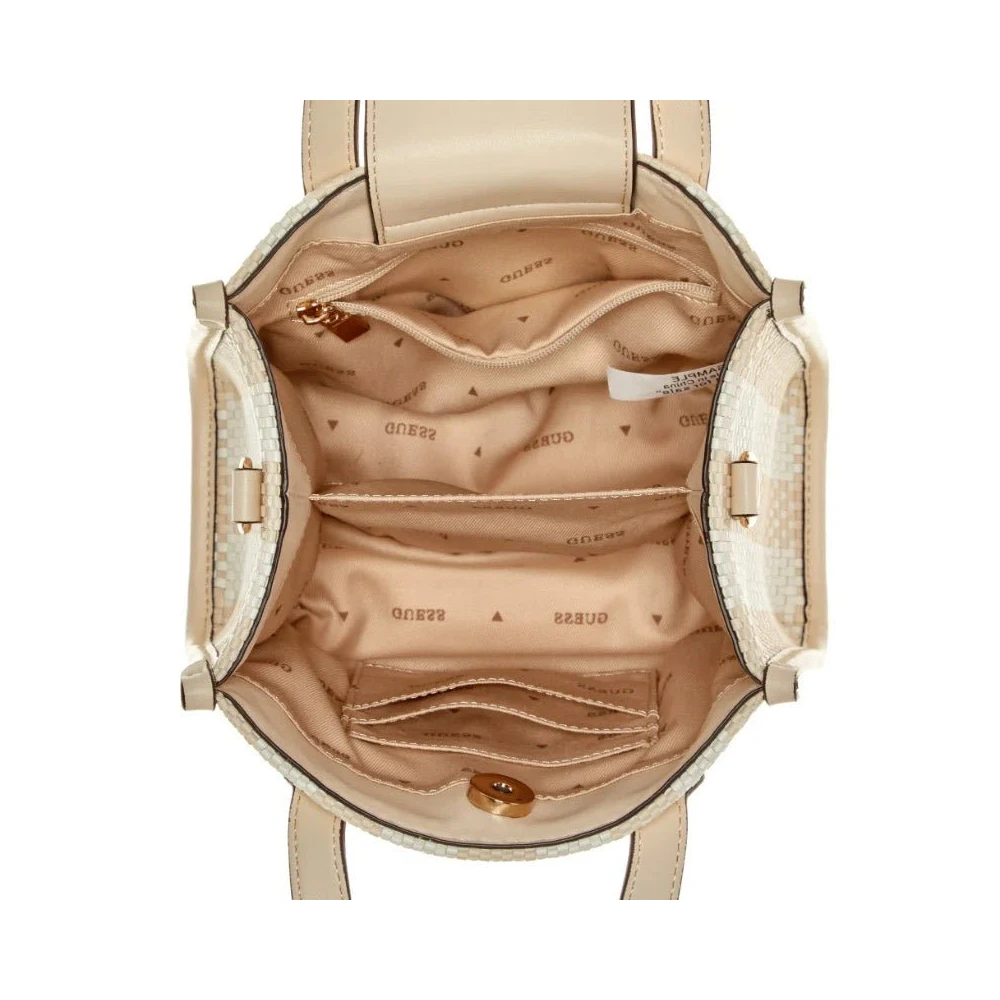 Guess Silvana 2 Compartiment Tote Tas White Dames