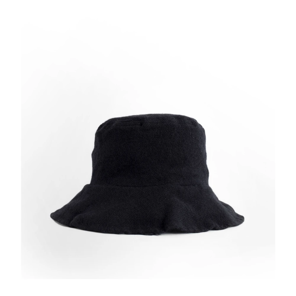 Comme des Garçons Zwarte wollen vilten bucket hoed Black Heren
