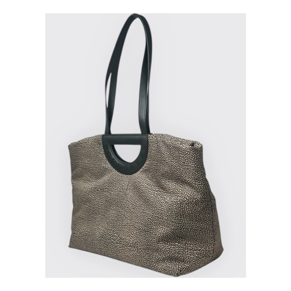 Borbonese Grote Winkel Schoudertas Beige Dames