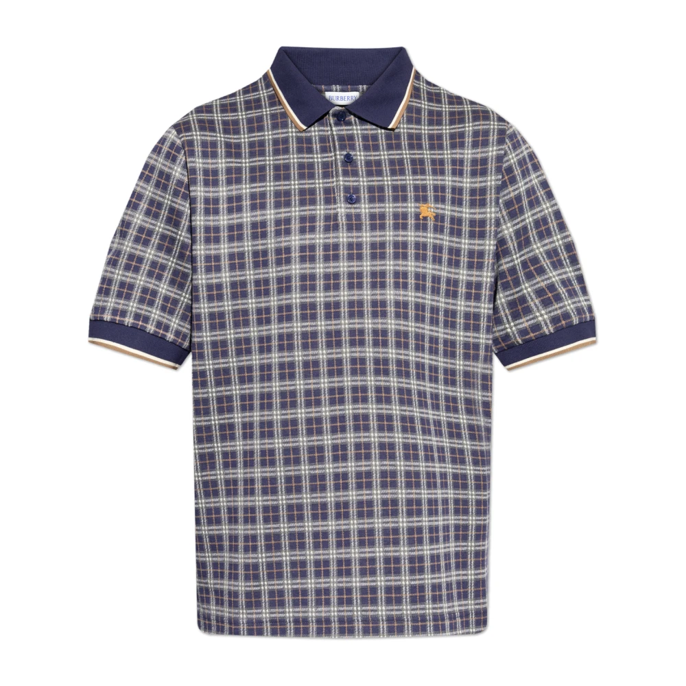 Burberry Men's Blue Polo Pelham - Polo Shirts - L - Tops