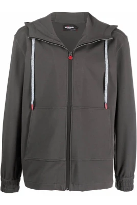 Kolgrå Zip-Through Hoodie